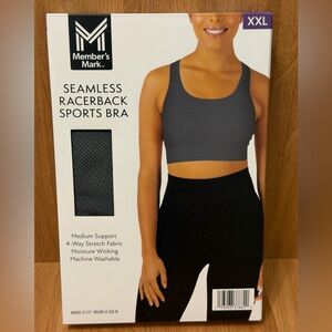 Member’s Mark Women’s Seamless Racerback Sports Bra Size XXL (NWT)